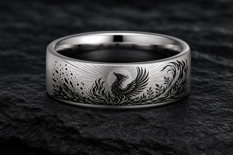 Phoenix Rebirth Flame Ring hero mockup