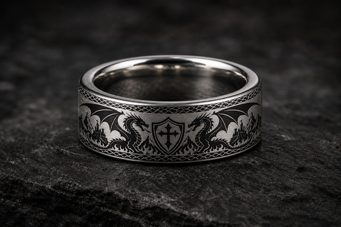 Dragon Guardian Wedding Band hero mockup