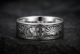 Lion Courage Shield Ring hero mockup