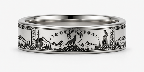 Howling Wolf Ring hero mockup