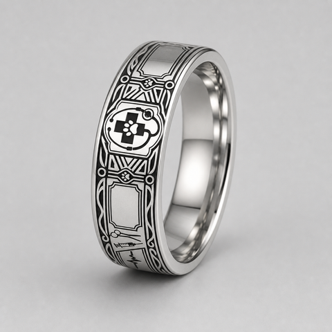 Animal Hospital Head Nurse Occupation identity Heritage Ring hero mockup