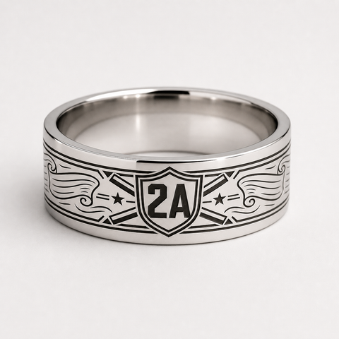 2nd Amendment Liberty Shield Ring hero mockup