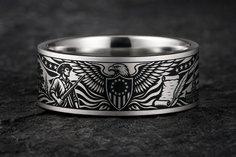 Liberty Shield 1776 Ring hero mockup
