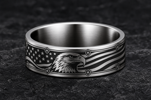 American Eagle Freedom Ring hero mockup