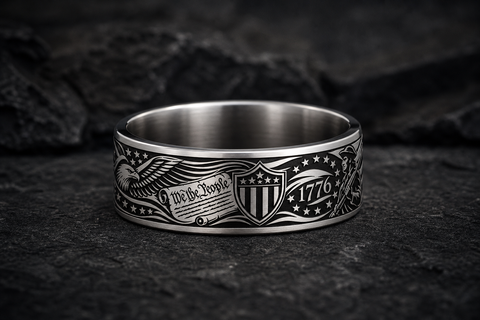 Liberty Shield 1776 Ring hero mockup