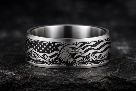 American Eagle Freedom Ring hero mockup
