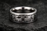 Shark Ocean Ladder Rails Ring hero mockup