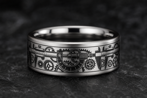 Machinist Precision Caliper Jaws Ring hero mockup