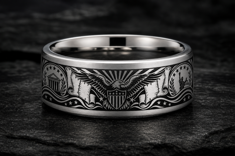 Liberty Shield 1776 Ring hero mockup