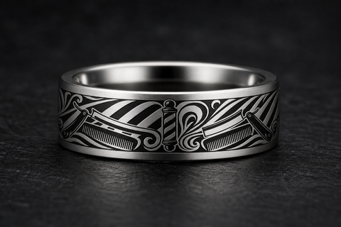 Barber Pole Barber Pole Spiral Ring hero mockup