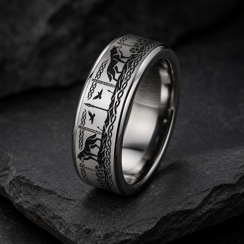 Geri Freki Odin Wolves Ring hero mockup