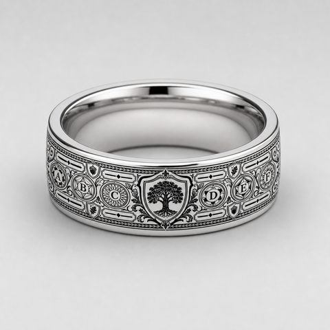 Father/grandfather Birthstone Ring hero mockup