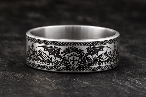 Dragon Guardian Wedding Band hero mockup