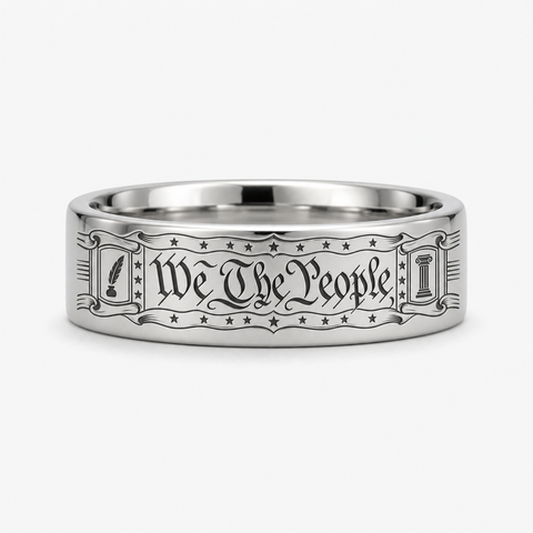 We The People Constitution Script Ring hero mockup