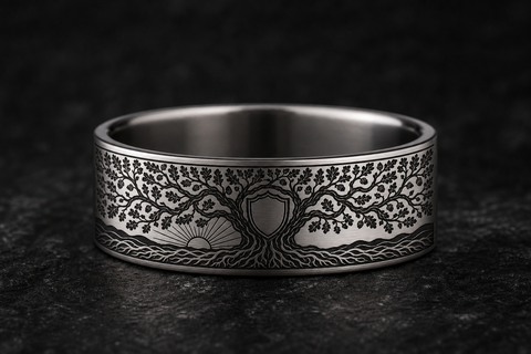 Tree Of Oak Roots Ring hero mockup