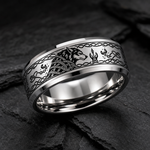 Fenrir Bound Wolf Ring hero mockup