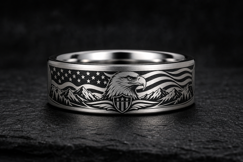 American Eagle Freedom Ring hero mockup