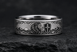 Lion Courage Shield Ring hero mockup