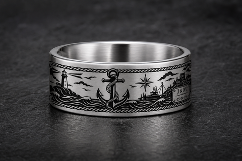 Anchor Steadfast Harbor Ring hero mockup