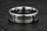 Philippians 1:29 Cross Prayer Faith Guardian Ring hero mockup