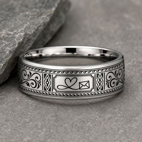 Actual Handwriting Symbol Ring hero mockup
