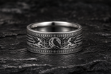 Gothic Raven Honor Stripe Ring hero mockup