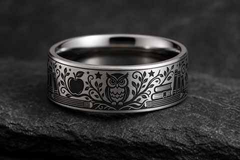 Wisdom Teacher Apple Ring hero mockup