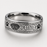 Pet Nose And Paw Print Collar Tag Ring hero mockup