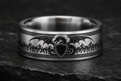 Dragon Guardian Wedding Band hero mockup