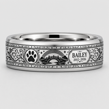 Rainbow Bridge Paw Print Memorial Ring hero mockup