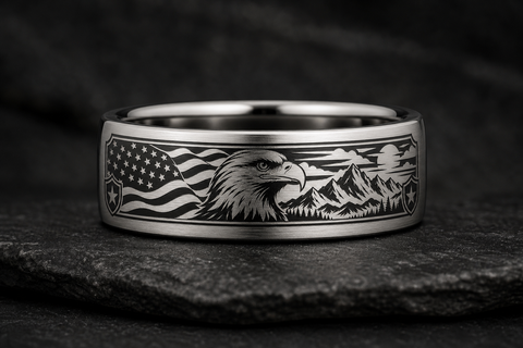 American Eagle Freedom Ring hero mockup