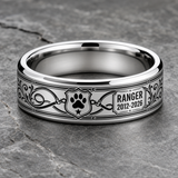 Working Dog Badge Paw Memorial Ring hero mockup
