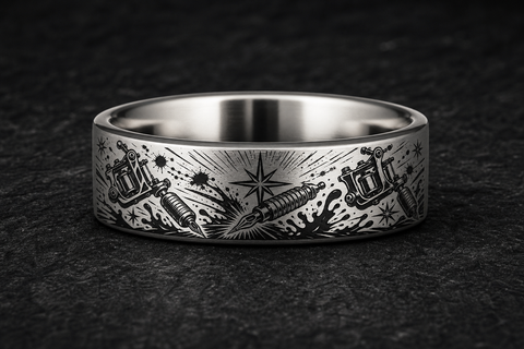 Tattoo Machine Ring hero mockup