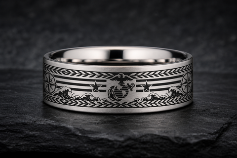 Usmc Style Honor Stripe Ring hero mockup