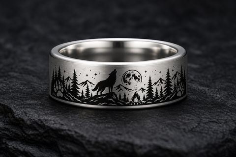 Wolf Track Pine Ridge Ring hero mockup