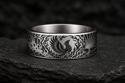 Phoenix Rebirth Flame Ring hero mockup