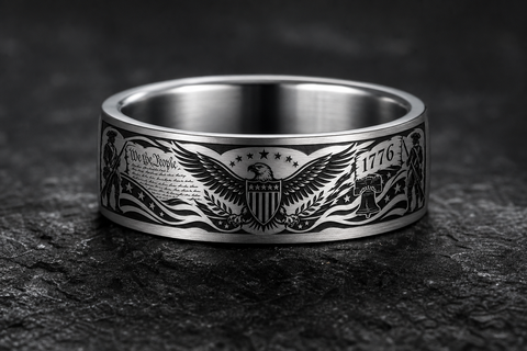 Liberty Shield 1776 Ring hero mockup