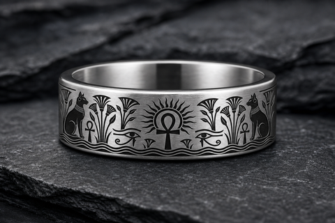 Ankh Egyptian Mark Ring hero mockup