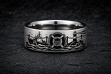 Nautical Service Rescue Shield Ring hero mockup