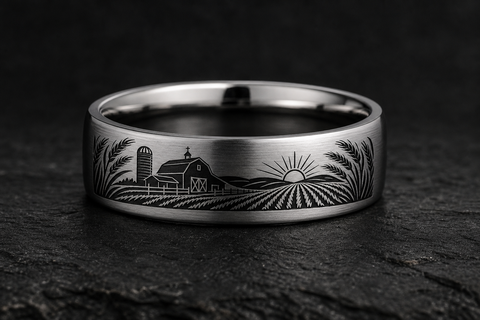 Hunter Heritage Wheat Stalk Ring hero mockup