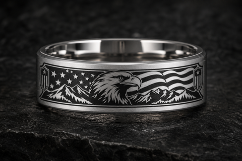 American Eagle Freedom Ring hero mockup