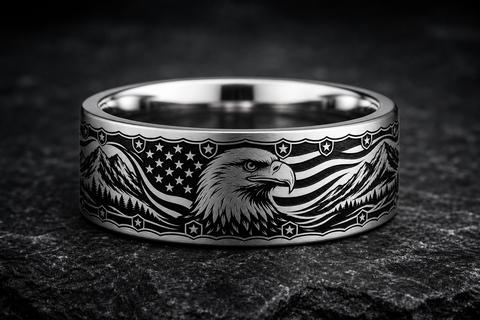 American Eagle Freedom Ring hero mockup
