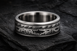 Ocean Shark Silhouette Ring hero mockup