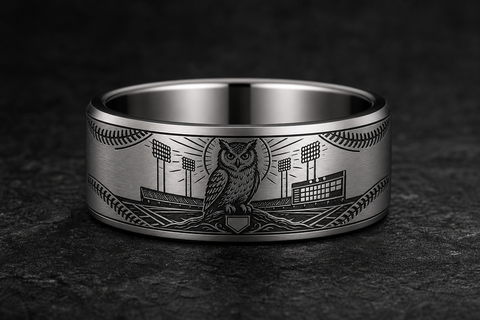 Wisdom Stitch Arcs Ring hero mockup