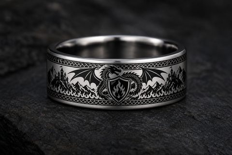 Dragon Guardian Wedding Band hero mockup