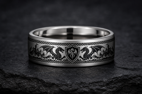 Dragon Guardian Wedding Band hero mockup