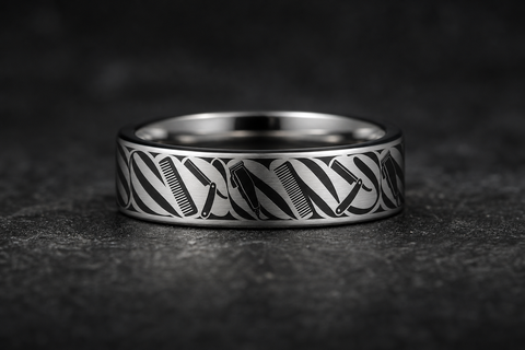 Barber Pole Spiral Ring hero mockup