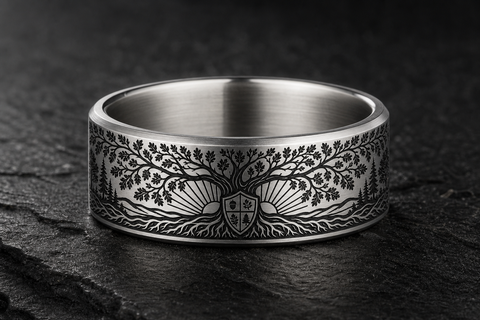 Heritage Family Oak Roots Ring hero mockup