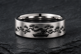 Bonsai Pine Miniature Silhouette Ring hero mockup