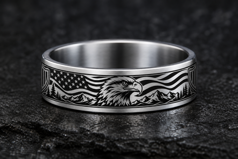 American Eagle Freedom Ring hero mockup